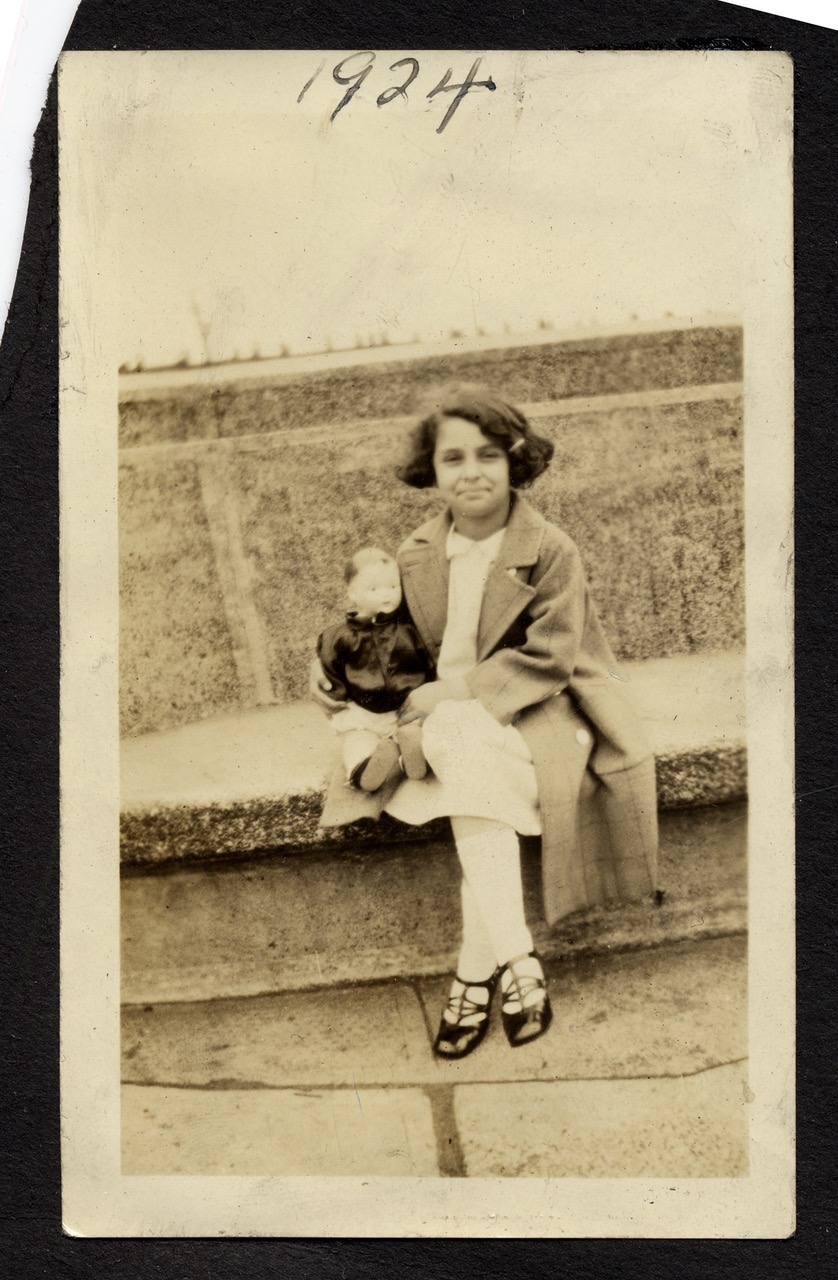 Helen Kravetz across from 227 Biddle St., 1924