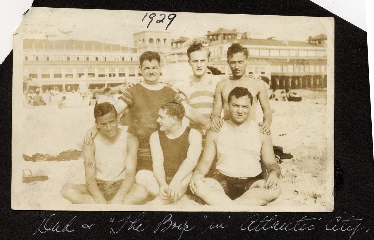 Abraham Kravetz with others at Atlantic City, 1929